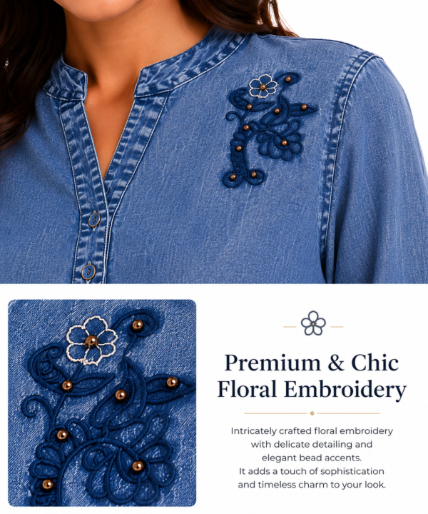 Light Blue Denim Top