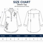 Denim Top Size Chart