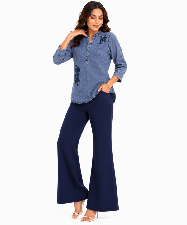 Light Blue Denim Top