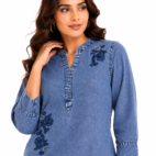 Light Blue Denim Top