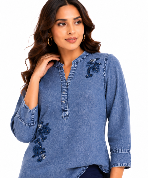 Light Blue Denim Top